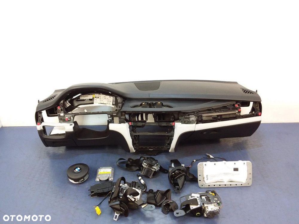 BMW X5M F85 F15 DESKA KONSOLA PODUSZKI SKÓRA HUD - 1