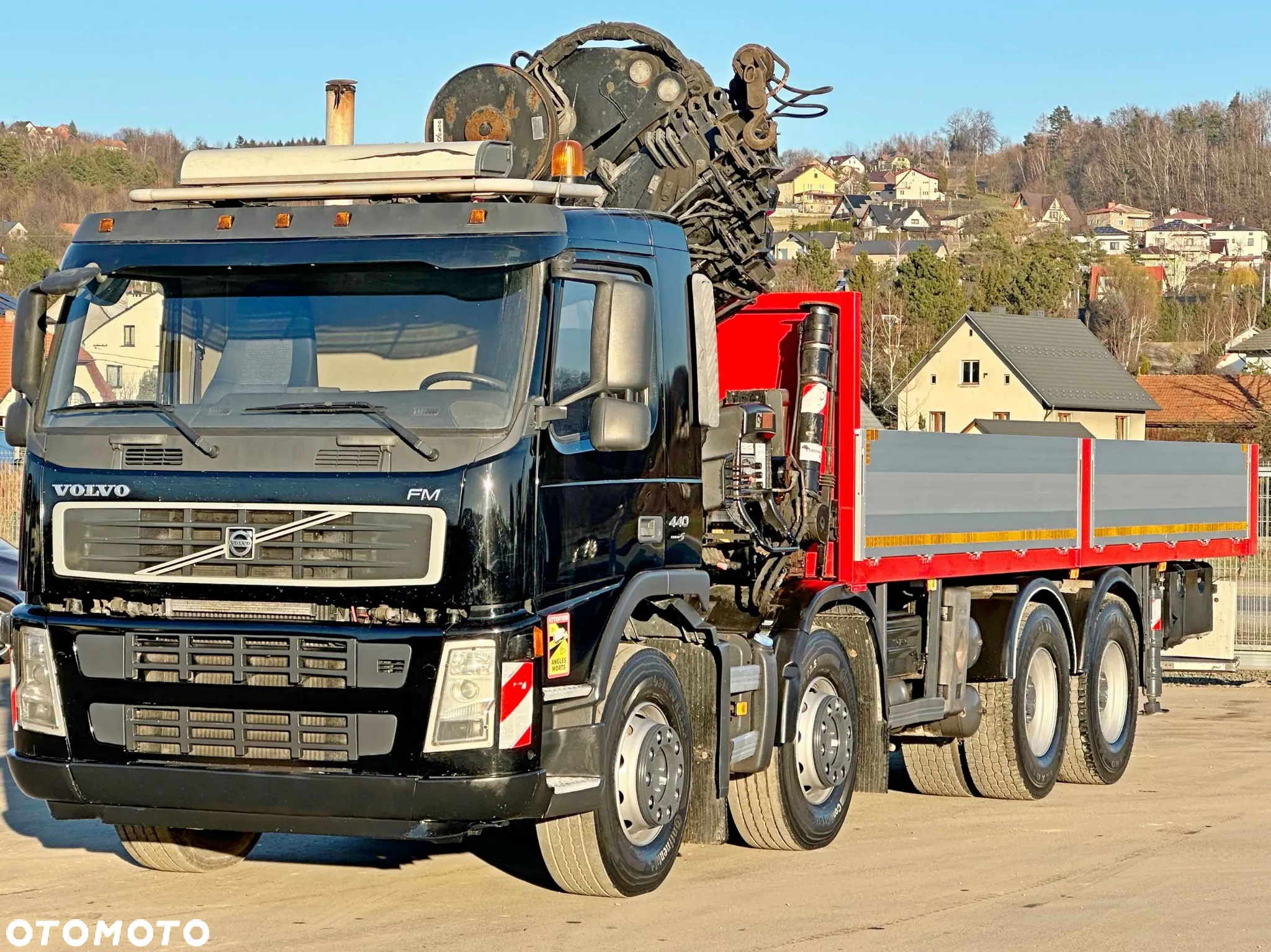 Volvo FM 440 * PLATFORMA 7,30 m * HIAB 377 E - 7 HIDUO + PILOT / 8x4 - 6