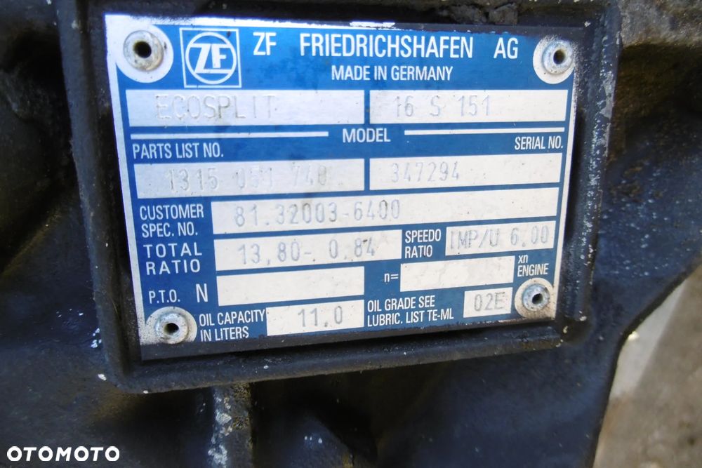 Skrzynia biegów Man F2000 6x4 16S151 - 7