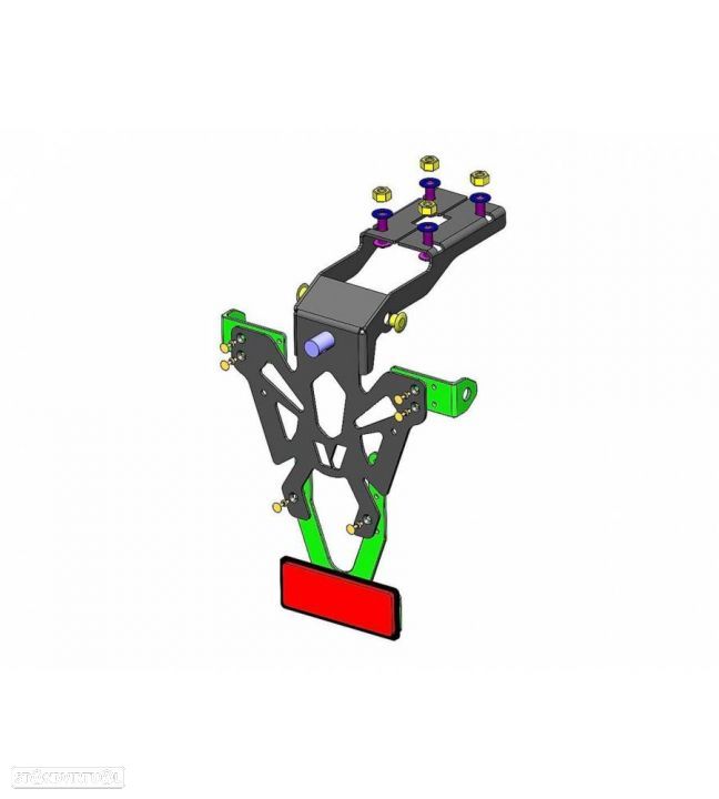 suporte matricula kawasaki ninja zx-6 r -c8-spk021 - 1