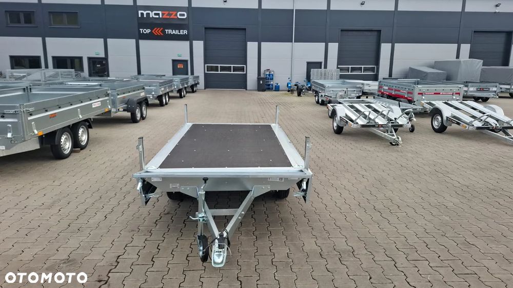 Neptun DOSTAWA! Przyczepa platforma wym. 263x145x30cm koła pod spodem N7-263 2 BaseLine, wszystkie burty DEMONTOWALNE, DMC 750kg GN87 - 19