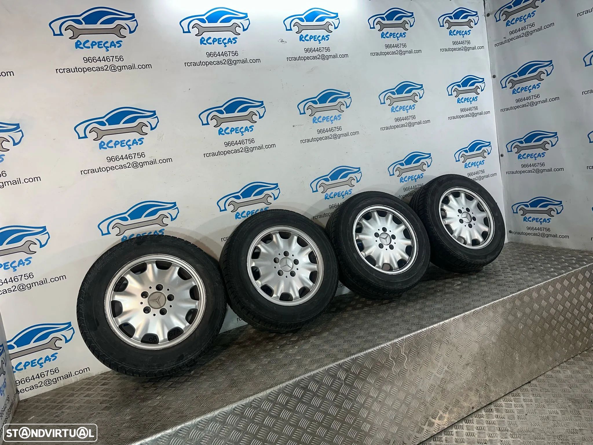 .Conjunto Jantes 15 Originais Mercedes-Benz 7J ET37 5x112 2104010102 - 1