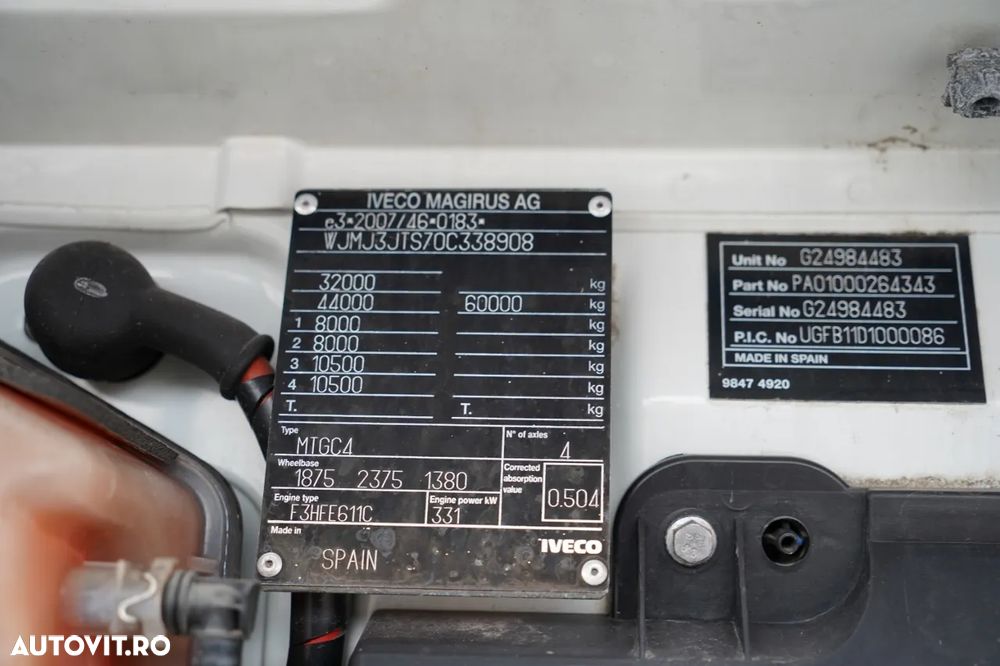 Iveco TRAKKER 450 / 8x4 / BASCULATOR / HYDRODOXY / BORDMATIC / EURO 6 / - 38