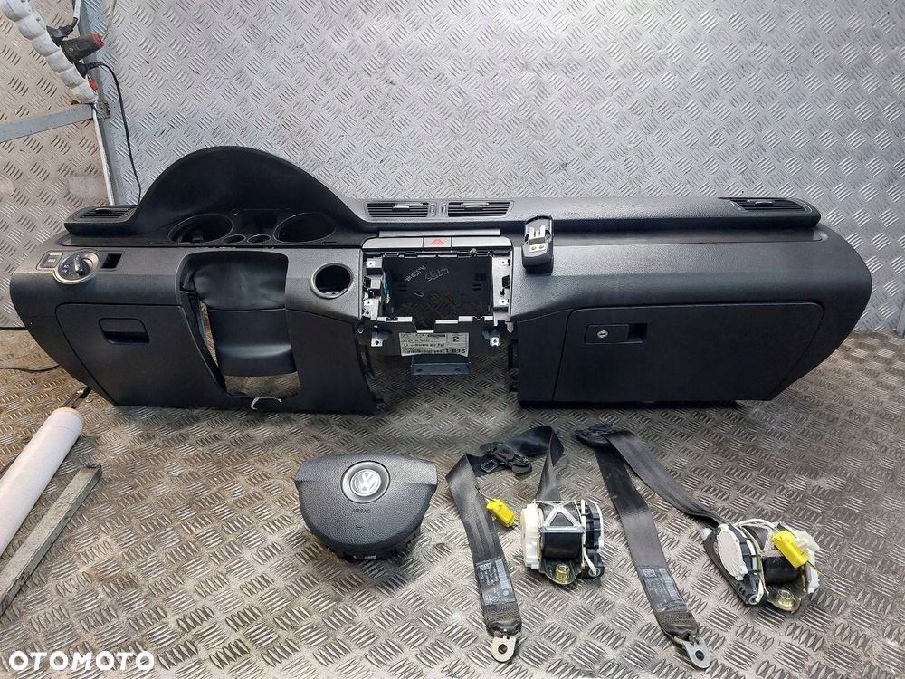 ZESTAW AIRBAG KOKPIT DESKA PODUSZKI PASY SCHOWEK VOLKSWAGEN PASSAT B6 - 1