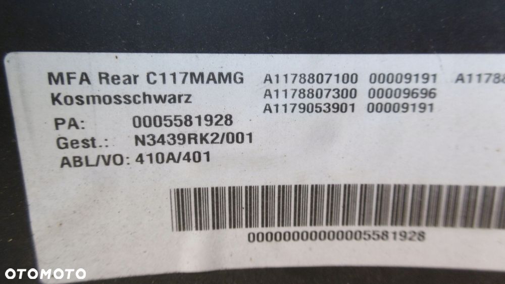 mercedes cla w117 amg - zderzak tylny - 5