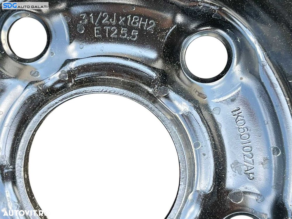 Roata Janta Rezerva Slim T 125 70 18 R18 Seat Altea 2011 - 2015 Cod 1K0601027AP [B4210] - 6