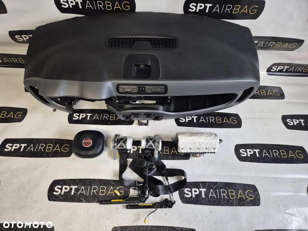 FIAT PANDA DESKA ROZDZIELCZA KONSOLA KOKPIT PULPIT PODUSZKI AIRBAG AIR BAG PASY KIT SET - 2