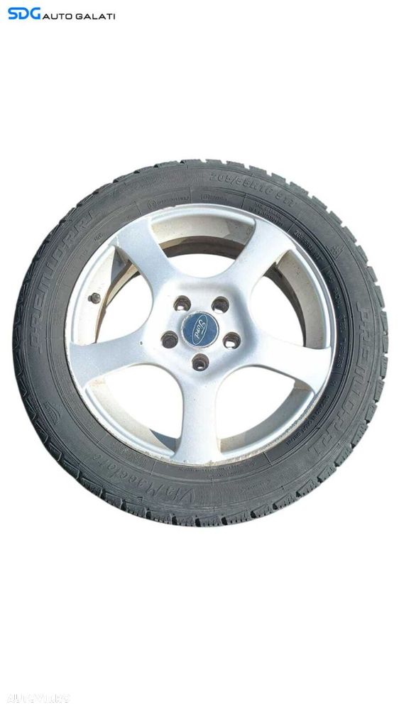 Set 4 Jante Complet cu Prezoane Aliaj 205 55 16 R16 ET50 6½Jx16H2 Ford Focus 2 2004 - 2010 [M8908] - 2