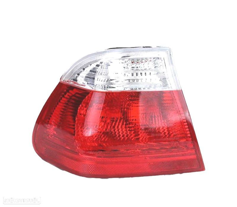 FAROL ESQUERDO EXTERIOR BMW E46 4P 98-01 VERMELHO BRANCO - 1