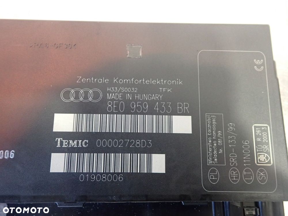 MODUŁ KOMFORTU AUDI A4 B7 8E0959433BR - 3