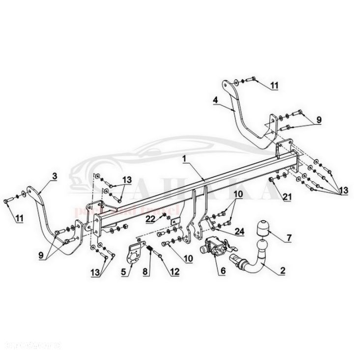 Hak Holowniczy Automat Do Citroen C5 Ii Break, Tourer Kombi 2008-2017 - 3