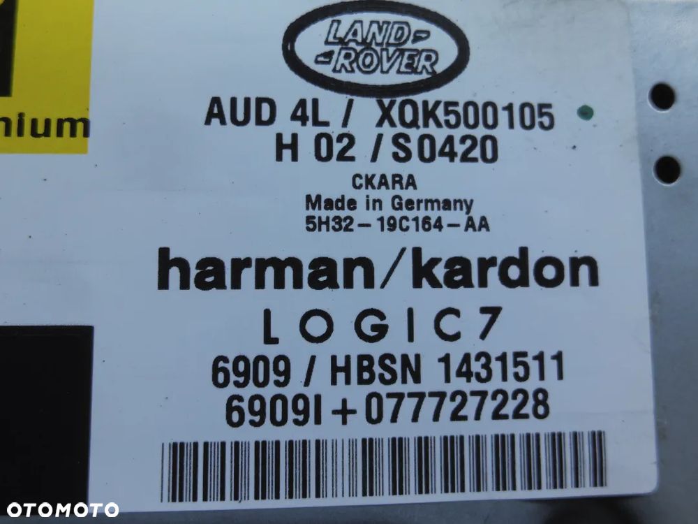 WZMACNIACZ HARMAN KARDON RANGE ROVER XQK500105 - 2
