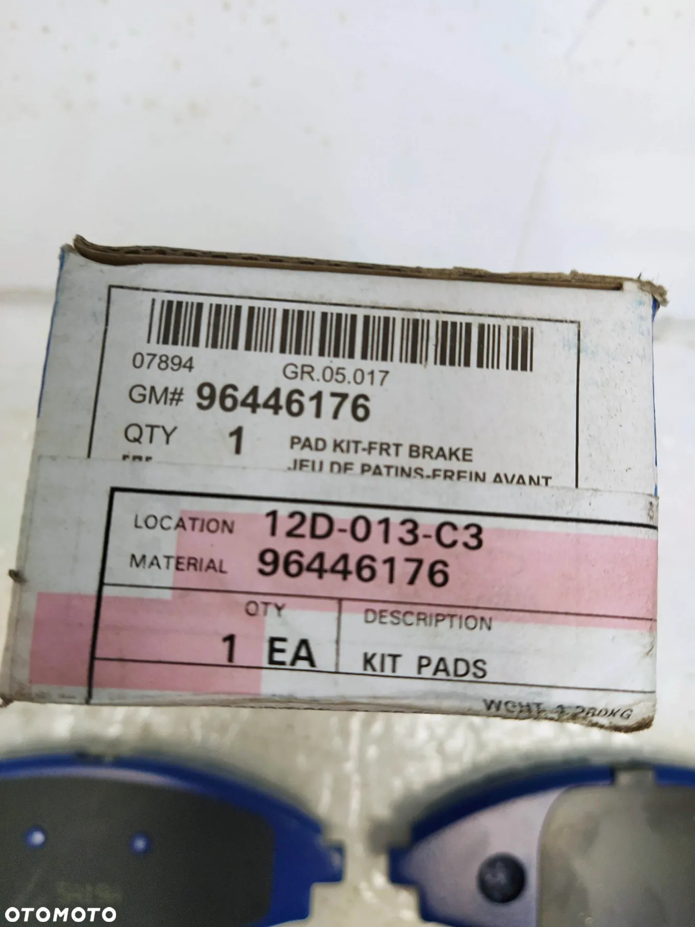DAEWOO LANOS MATIZ KLOCKI HAMULCOWE PRZÓD PRZEDNIE NOWY ORYGINAŁ - 2