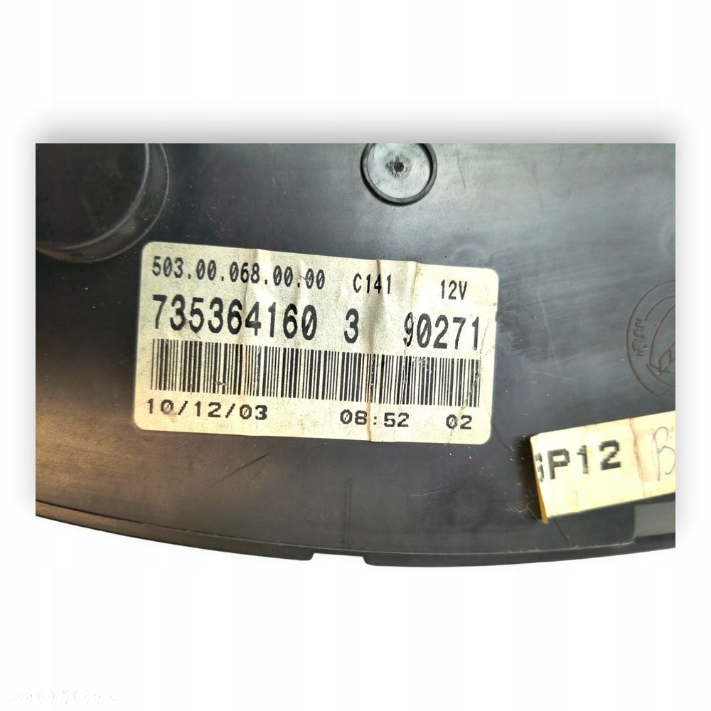 LICZNIK ZEGARY 735364160 Fiat Idea 1.2 1.4 16V 1.3 1.9 M-JET 133 614km eu - 2