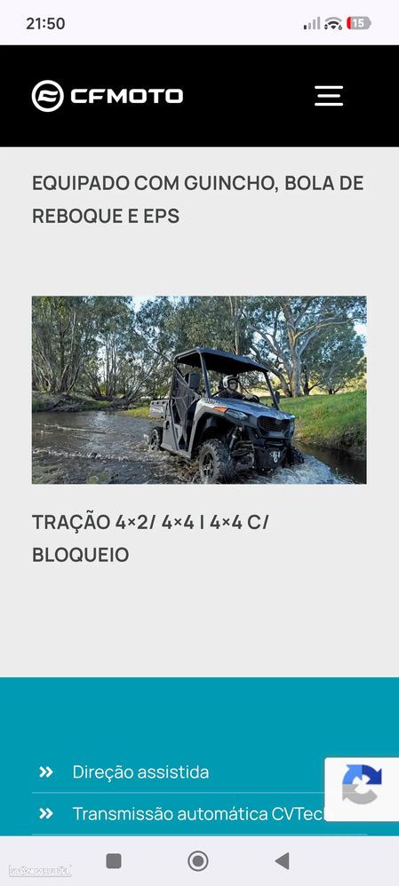 CF Moto U Force 600 EPS UTV 4x4 Camp.0%Juros - 18