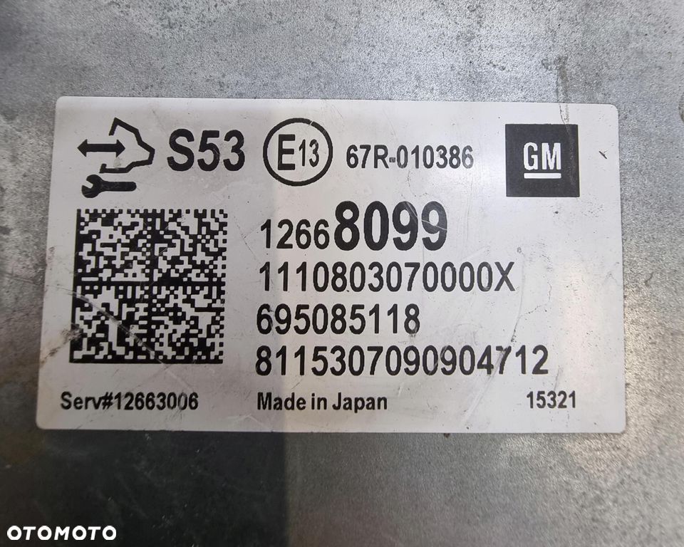 KOMPUTER STEROWNIK SILNIKA OPEL CORSA E 1.4 12668099 - 5