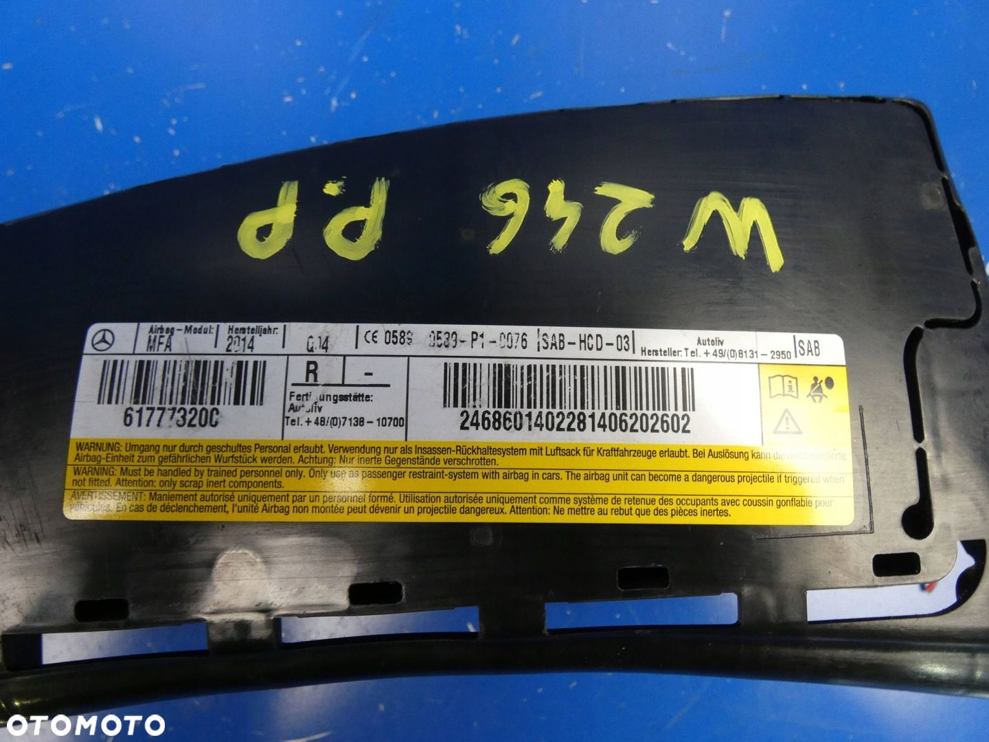 MERCEDES B W246 AIR BAG PODUSZKA FOTELA PRAWY PRZÓD - 3