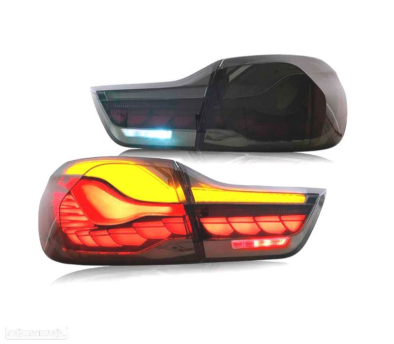 FAROLINS FULL LED BMW F32 F33 F36 F82 LIGHT BAR OLED FUMADO - 1