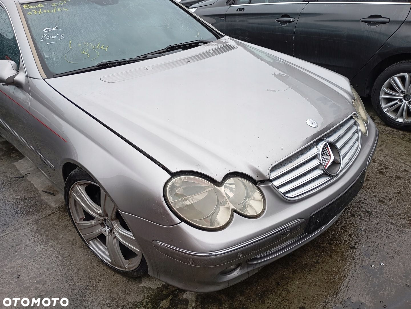 MERCEDES CLK C209 W209 A209 PRZÓD ZDERZAK BŁOTNIK MASKA LAMPA SREBRNY 723 - 6