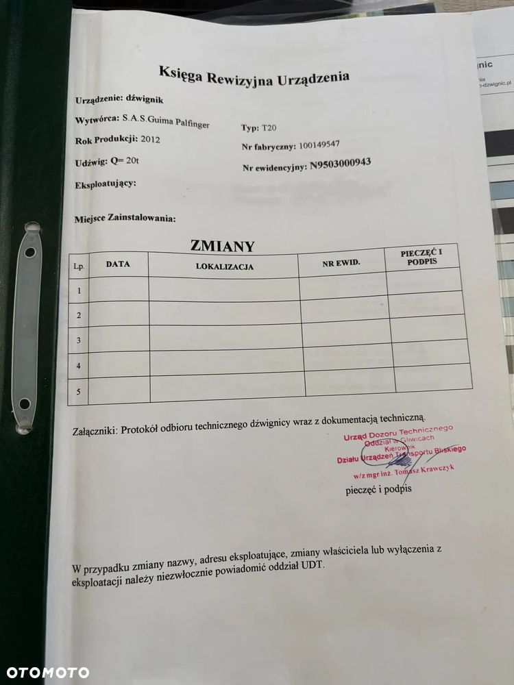 ZABUDOWA HAKOWA HAKOWIEC PALFINGER  T20 2012 - 9