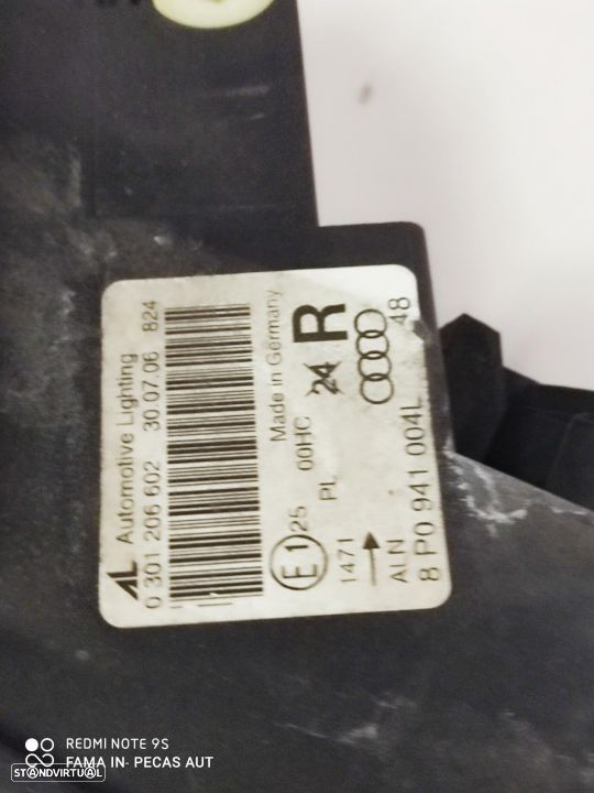 Conjunto faróis fundo Preto - Audi A3 8P - 5
