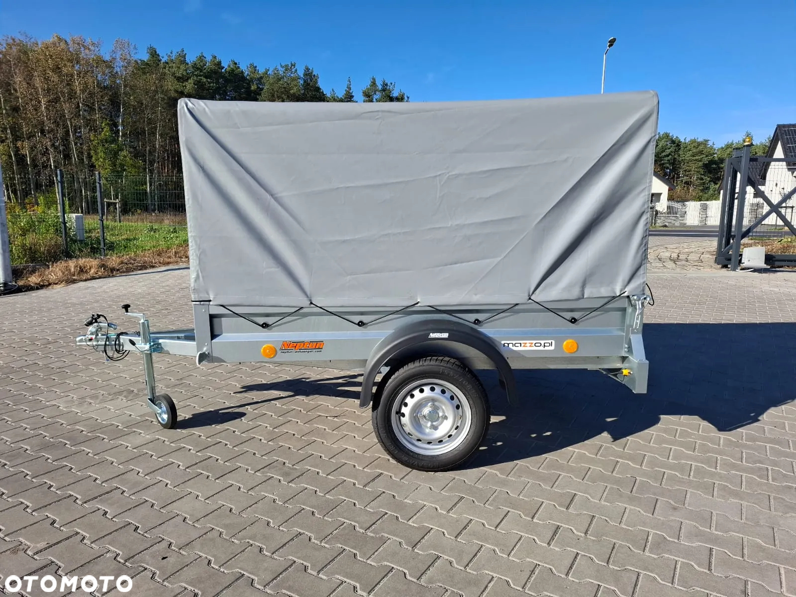 Neptun DOSTAWA Przyczepka lekka 202x114x115cm DMC750kg stelaż i plandeka, koło podporowe - 11
