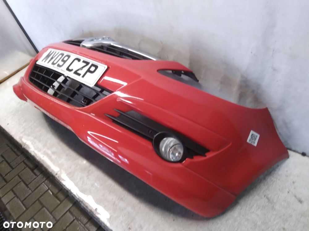 ! ZDERZAK PRZÓD PRZEDNI OPEL CORSA D Z547 CZERWONY HALOGENY - 3