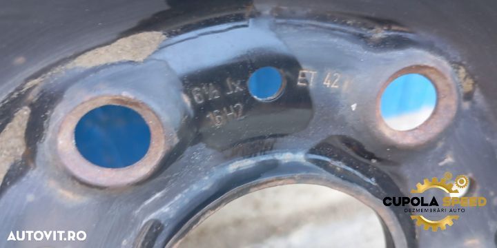 Janta cu anvelopa 3C0601027AJ 205/55/R16 M+S 6.5Jx16H2 ET42 Volkswage - 4