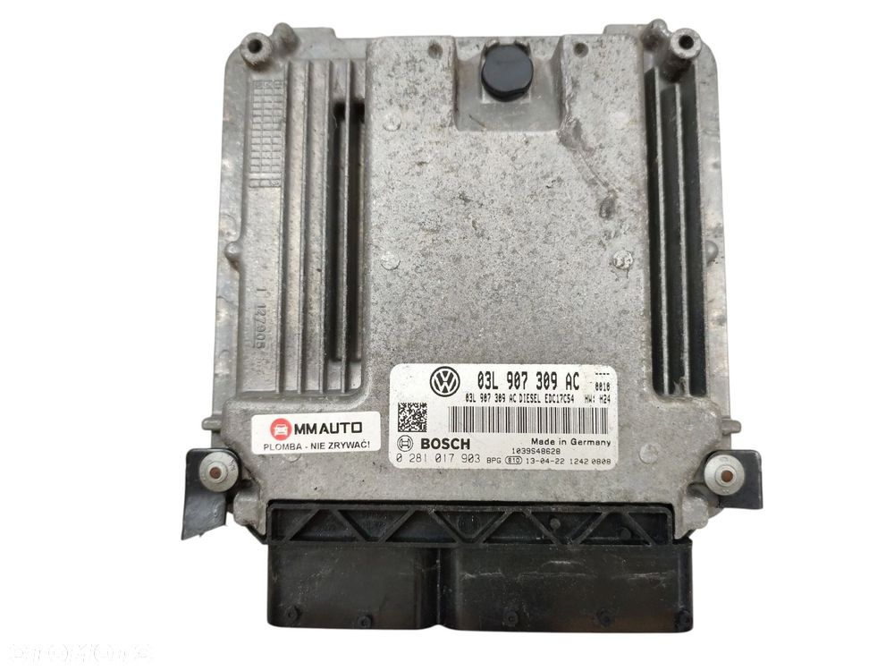 KOMPUTER STEROWNIK SILNIKA VW AMAROK I 2.0 BiTDI CNEA 03L907309AC 0281017903 - 1