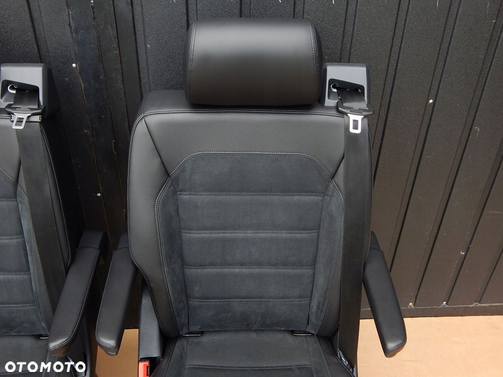 VW T6 T6.1 MULTIVAN CALIFORNIA fotel OBROTOWY SKÓRA ALCANTARA CZARNA - 6