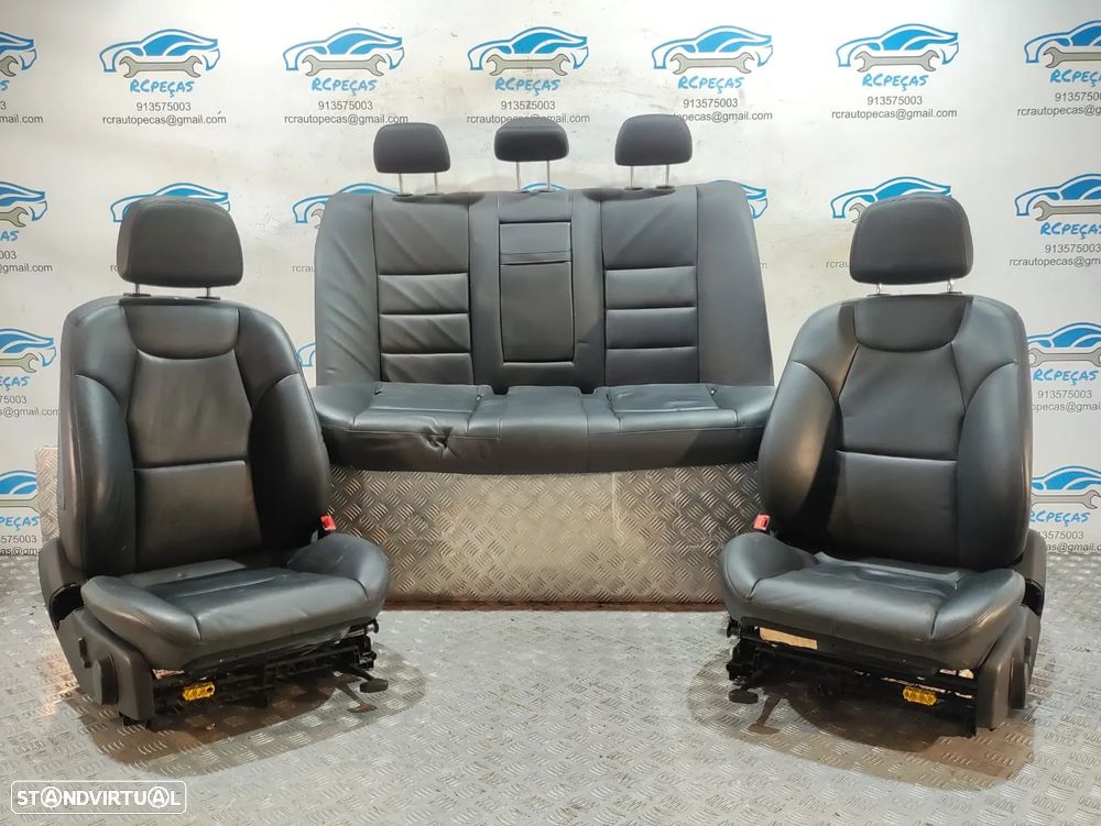 Conjunto Bancos Pele Mercedes Benz Class C W204 Sport AMG Carro Eléctricos Aquecidos - 1