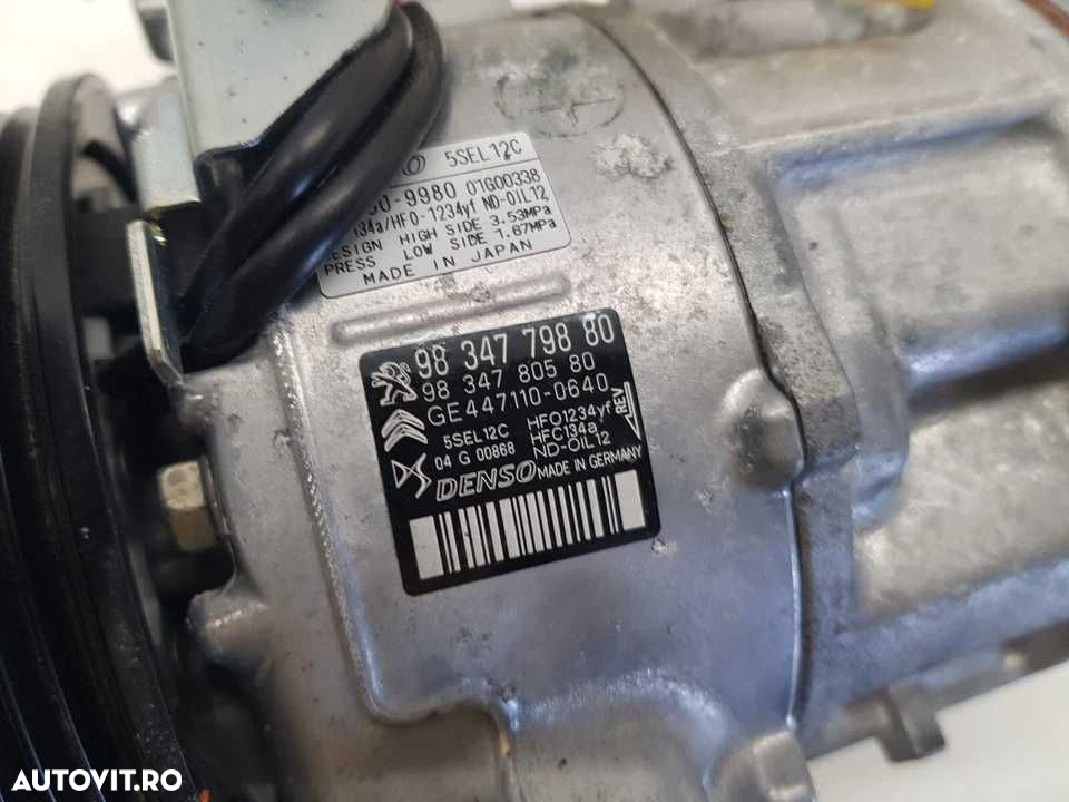 001-Compresor Clima Peugeot 208  Opel Corsa F 1.2 - 2020  9834779880 - 4