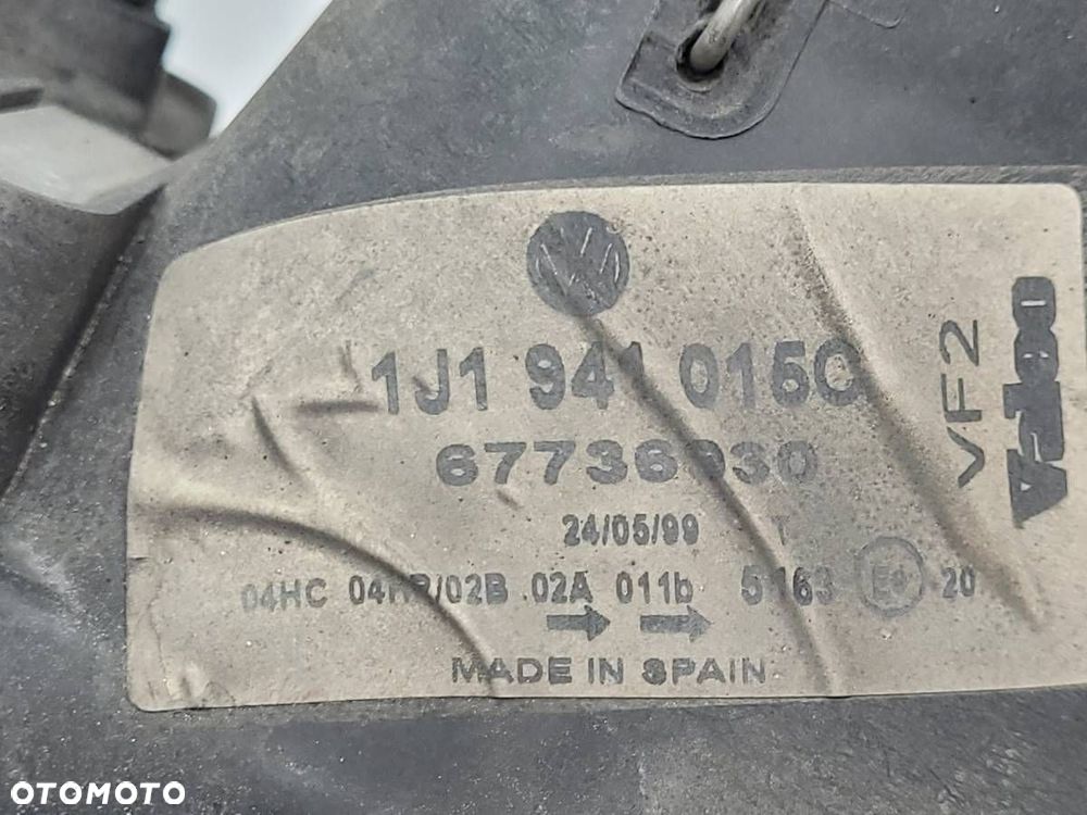 LAMPA PRZÓD LEWA PRAWA KOMPLET HALOGENY VW GOLF IV EU 1J1941015C 1J1941018K - 11