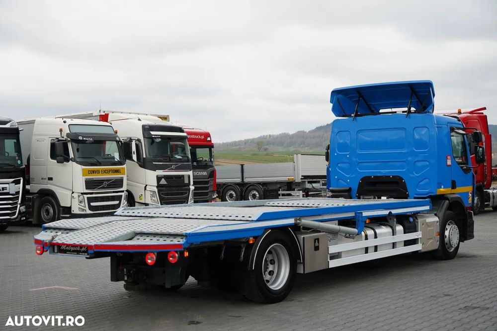 Renault D WIDE 380 DE11 / 4X2 / CAMION DE REMORCAJE 8 M / TRANSPORT AUTO / PLATFORMĂ / TROLIU / - 11