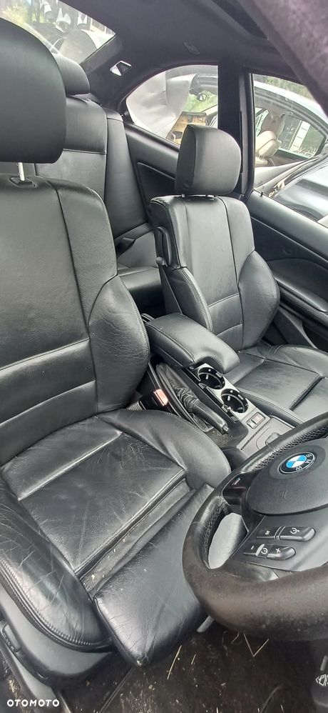 BMW E46 COUPE WNĘTRZE FOTELE SPORT SKÓRA CZARNE SPORTSITZE M-PAKIET - 8