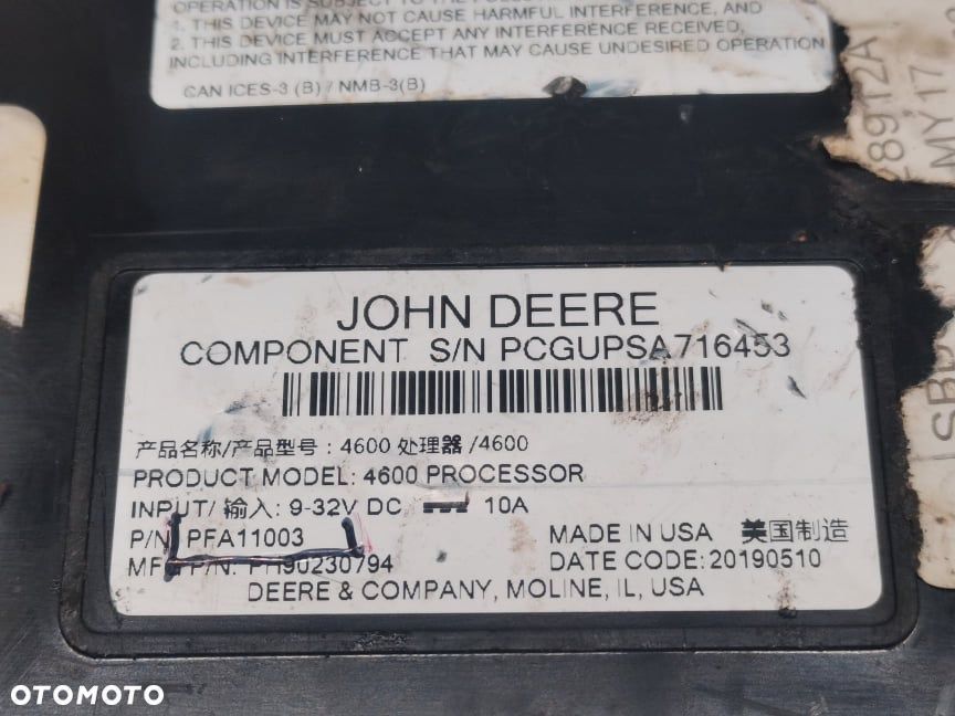 Główna jednostka sterująca John Deere PFA11003 - 8