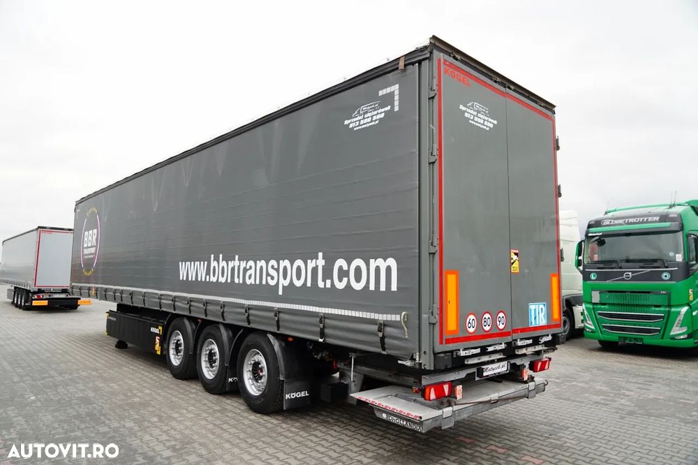 Kögel CORTINĂ / STANDARD / LIFT 2.000 kg / CONTENIER PENTRU PALEȚI / AXĂ RIDICATĂ / SAF - 2