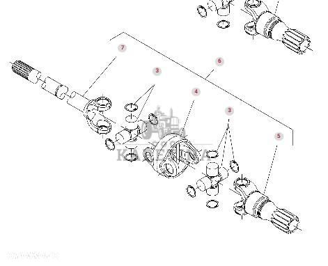 Valtra S274 S294 S324 S394 Fendt S927 S930 S933 S939 Półoś Zwrotnica Wał Lewa 7700661504 - 1