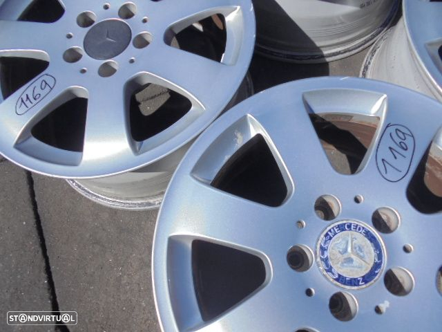 Jogo De Jantes A2114015602 MERCEDES S211 W211 FASE 2 2008 220CDI  170CV 5P PRETO 42 7.5Jx16 5X112 66MM - 6