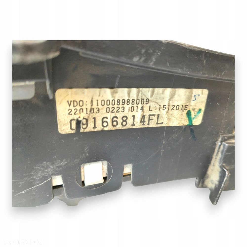 LICZNIK ZEGARY 09166814 FL Opel Corsa C 1.0 12V Benzyna 143 633km europa - 2