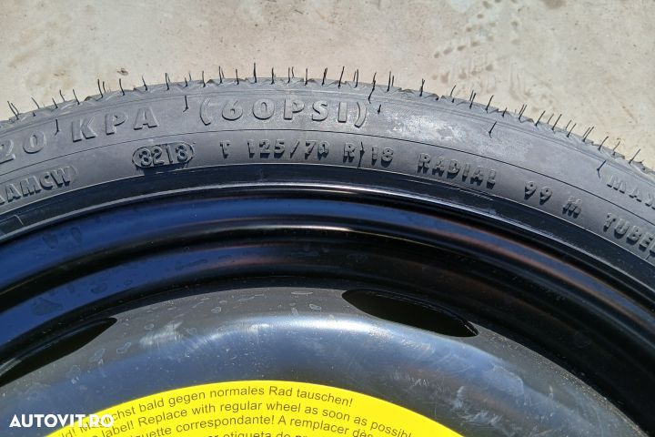Roata de rezerva slim R18 125/70 R18 1K0601027AP 31/2JX18H2 ET25.5 12 - 4