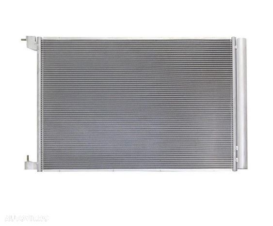 Condensator climatizare Mercedes Clasa C (W205), 12.2013-, motor 1.6 T, 95 kw benzina, cutie automata, C160; C (W205, S205);, full aluminiu brazat, 675(640)x455(440)x12 mm, cu uscator si filtru integrat - 1