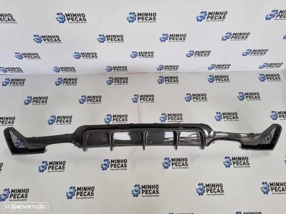 Difusor Traseiro Dupla Saida BMW Série 4 (F32|F33|F36) M-Performance Aquaprint Carbono - 2