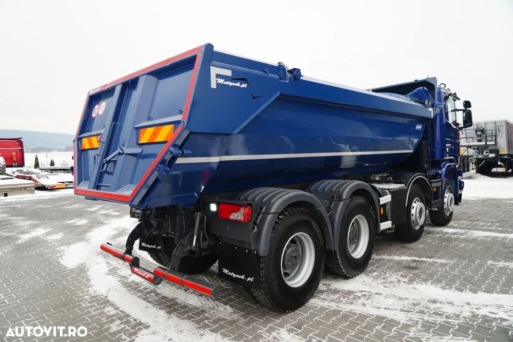 MAN G 490 / 8x4 / BASCULATOR SPATE / CLAPETĂ HIDRAULICĂ / CORTINĂ AUTOMATĂ / MANUALĂ / EURO 6 - 11