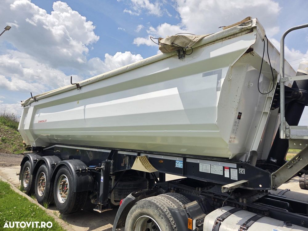 Schwarzmuller Basculabila 26mc, 3 axe SAF, cilindry HYVA, axa liftabila, prelata, scena vizitare, frane disc, picioare sprijin, protectii antibiciclisti, posibilitate leasing 3 ani-PROMOTIE 23.900 EUR+Tva - 1