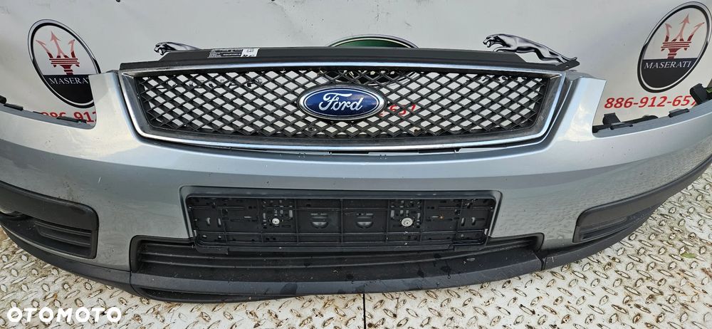 Ford Focus C-Max MK1 2003- Kompletny zderzak przód Zderzak przedni Halogeny Grill KOLOR SREBRNY 03 - 6