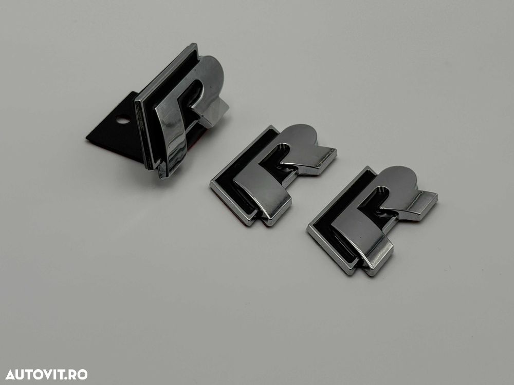 Set Emblema Compatibile VW R R-line negru - 2