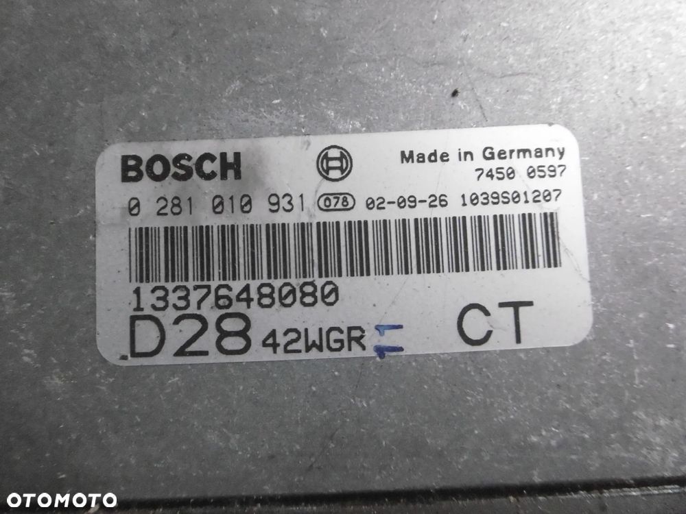 KOMPUTER STEROWNIK BOXER DUCATO JUMPER 2.8 HDI 0281010931 - 2