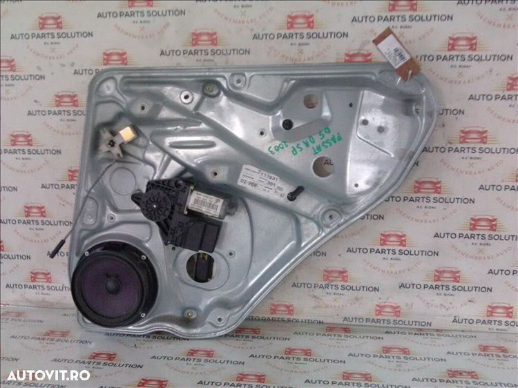 macara geam usa dreapta spate vw passat b 5 an fabr. 2003 - 1
