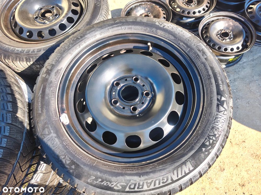 5x112 Koła Zimowe Zima Felgi Stalowe Stal 16 VW SHARAN GOLF 5 6 7 V VI VII CADDY TOURAN JETTA PASSAT B5 B6 B7 3C0 SKODA OCTAVIA II III IV 2 3 4 SUPERB YETI SEAT EXEO LEON TOLEDO ALTEA ALHAMBRA AUDI A3 8P 8V A4 B5 B6 B7 A6 C5 C6 5,5mm 22r. Legnica ALU-RAD 205/55 - 3